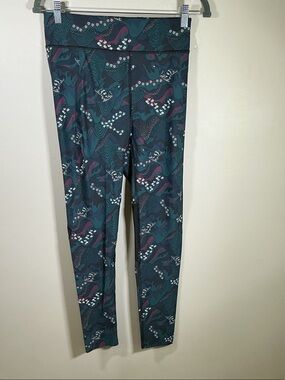 Sweaty Betty Teal Navy Purple Patterned Girls' Leggings
